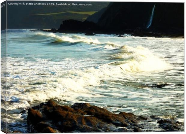 Rough seas Canvas Print by Mark Chesters