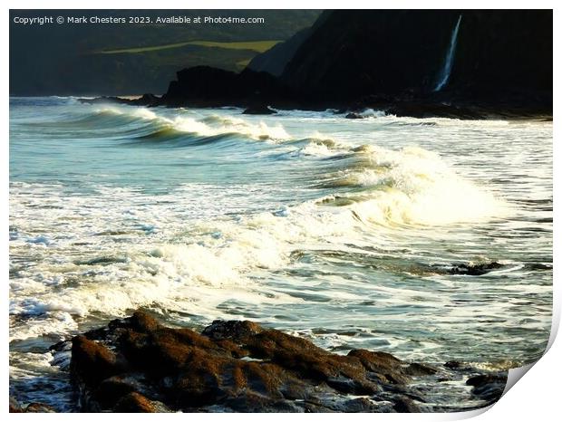 Rough seas Print by Mark Chesters