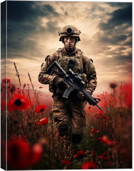 Walk Of Remembrance Canvas Print by Steve Smith