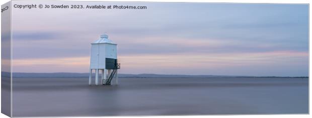 Burnham Lighthouse at Sunset Canvas Print by Jo Sowden