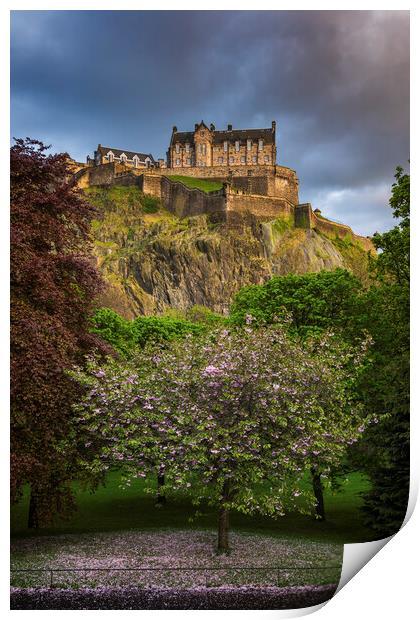 Edinburgh Castle In Spring Print by Artur Bogacki