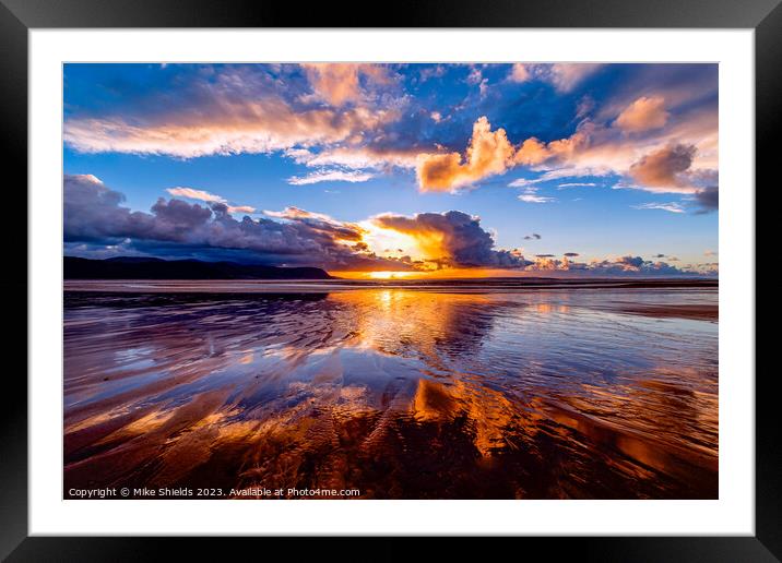Sun Cloud Reflection Framed Mounted Print by Mike Shields