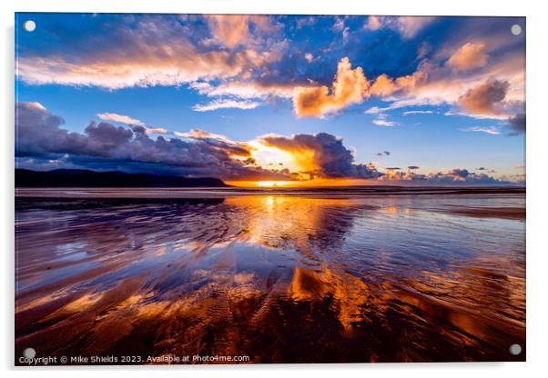 Sun Cloud Reflection Acrylic by Mike Shields