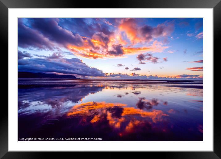 Cloud Formation Reflection Framed Mounted Print by Mike Shields