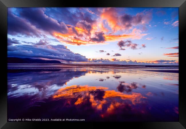 Cloud Formation Reflection Framed Print by Mike Shields