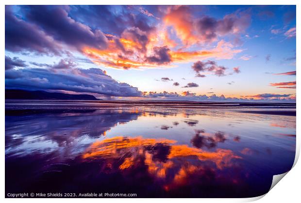Cloud Formation Reflection Print by Mike Shields