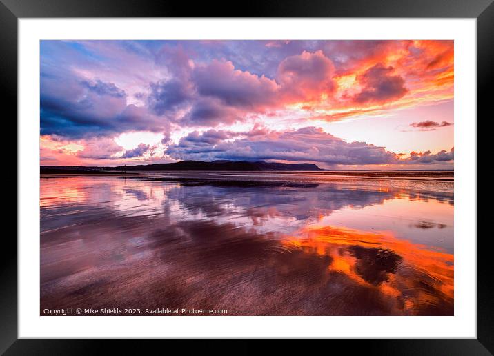 Reflected Cloud Formation Framed Mounted Print by Mike Shields