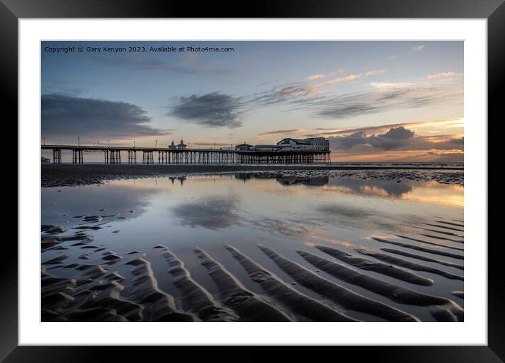 Down on the beach at Blackpool Framed Mounted Print by Gary Kenyon