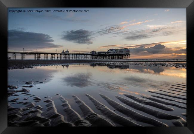 Down on the beach at Blackpool Framed Print by Gary Kenyon