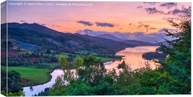 The Queens View, Perthshire Canvas Print by Navin Mistry