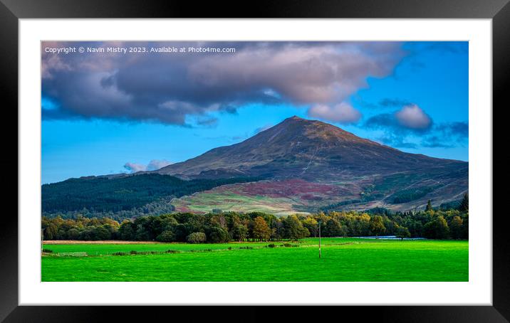 A view Schiehallion Framed Mounted Print by Navin Mistry