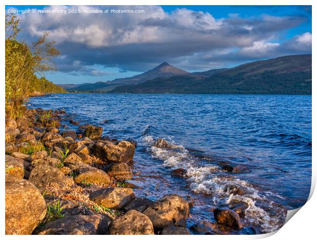 Loch Rannoch and Schiehallion  Print by Navin Mistry