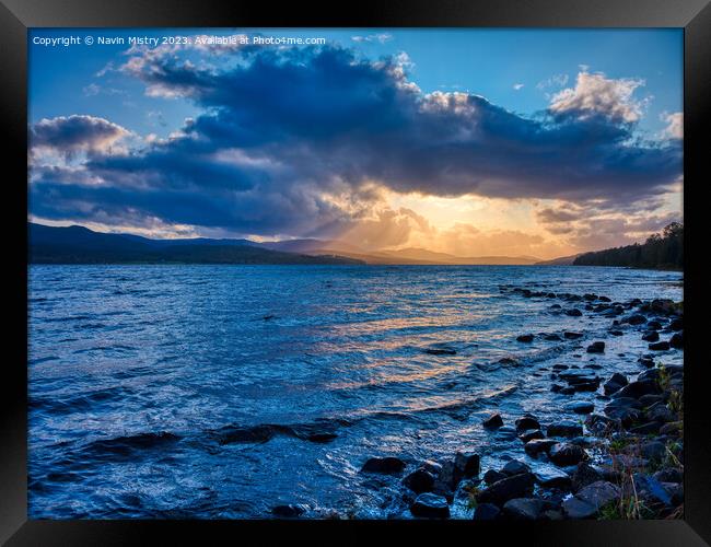 Loch Rannoch Sunset Framed Print by Navin Mistry