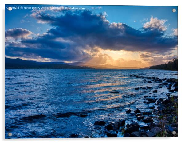 Loch Rannoch Sunset Acrylic by Navin Mistry