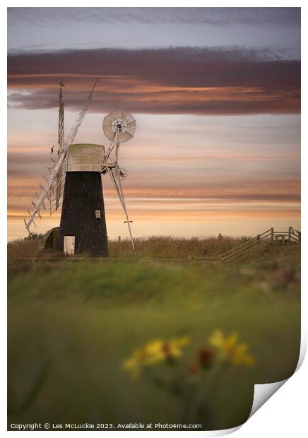 Windmill Print by Les McLuckie