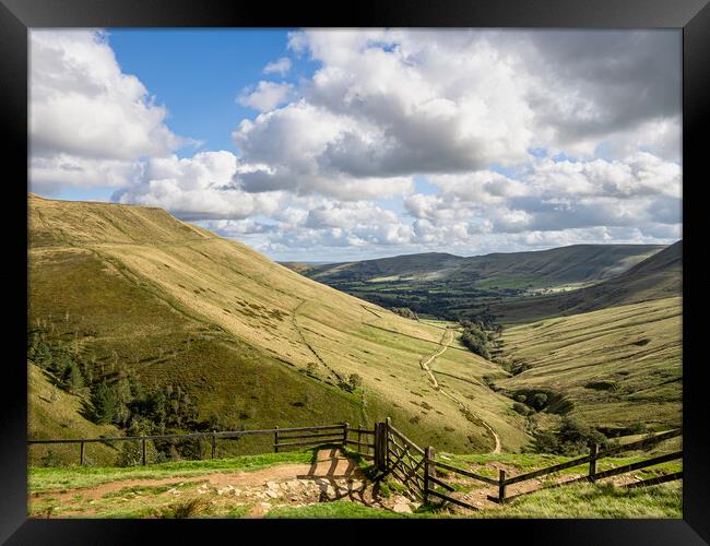 View from Jacob's Ladder in the Peak District. Framed Print by Colin Allen