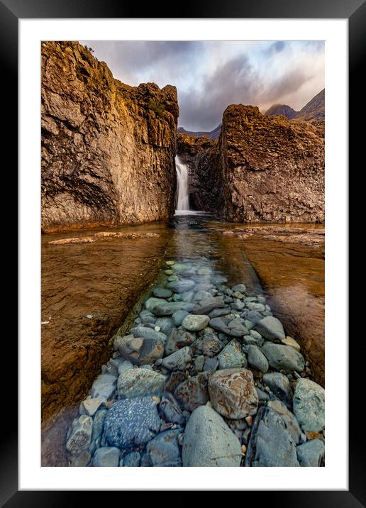Fairy pools on the Isle of Skye Framed Mounted Print by Kevin Winter