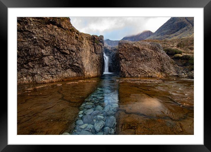 Fairy pools on the Isle of Skye Framed Mounted Print by Kevin Winter