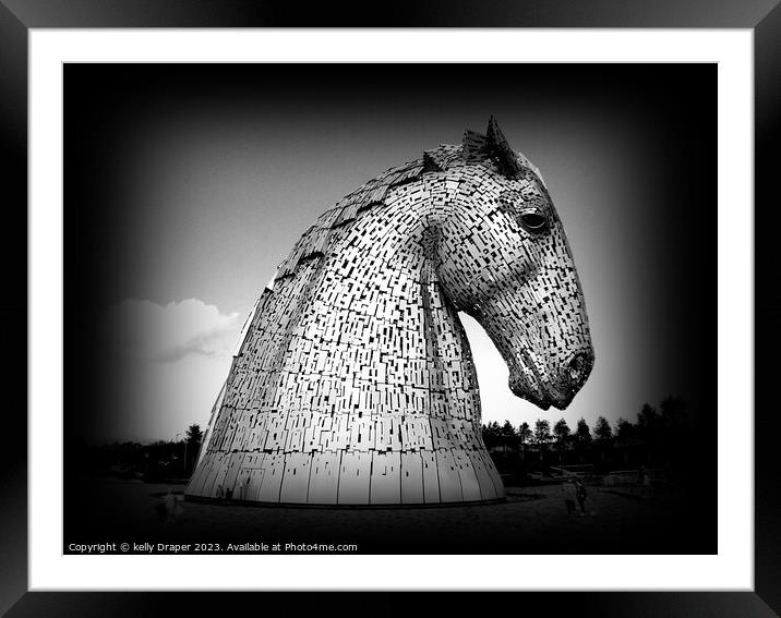 The Kelpies Framed Mounted Print by kelly Draper
