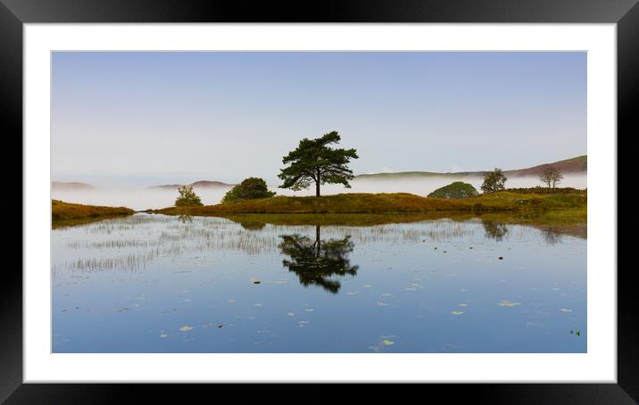Cloud Inversion At Kelly Hall Tarn Lake District National Park Framed Mounted Print by Phil Durkin DPAGB BPE4