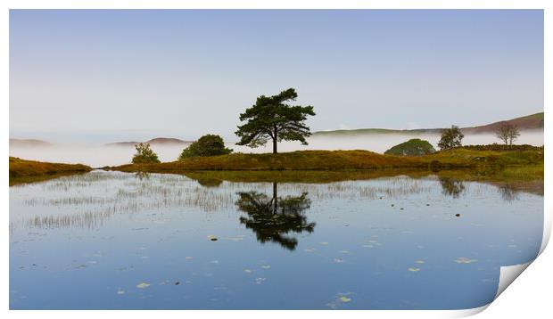 Cloud Inversion At Kelly Hall Tarn Lake District National Park Print by Phil Durkin DPAGB BPE4