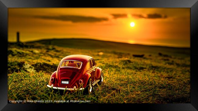 Beetle at Sunset Framed Print by Mike Shields
