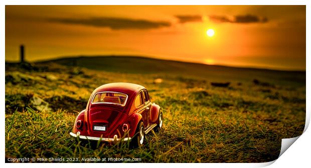Beetle at Sunset Print by Mike Shields