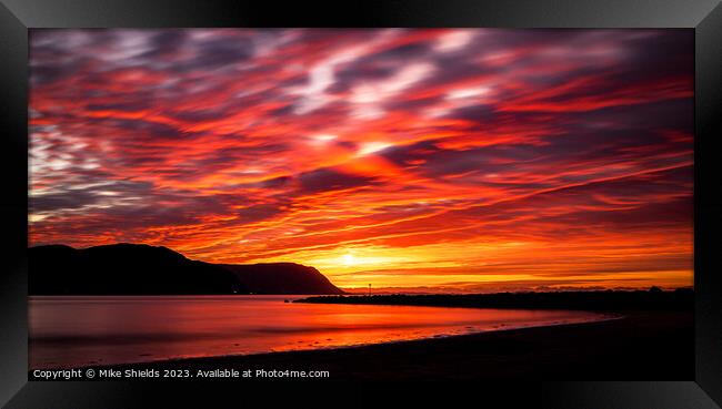 Orange Sky Sunset Framed Print by Mike Shields