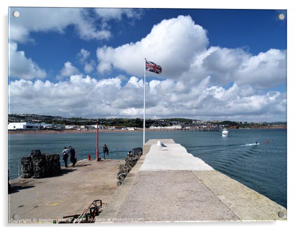 Flying the Flag for Paignton Acrylic by Stephen Hamer