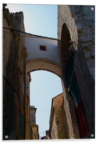 STREETS OF KORCULA Acrylic by radoslav rundic