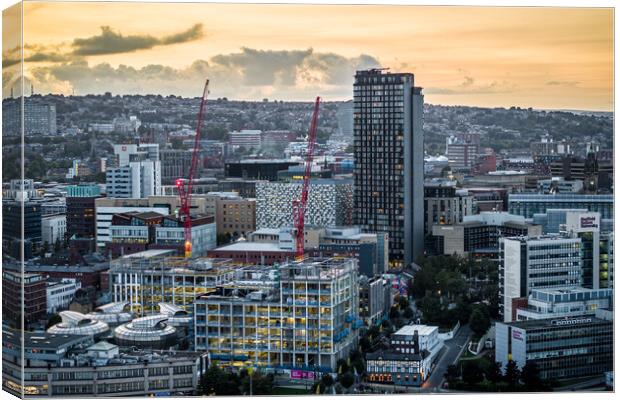 Sheffield St Pauls Tower Canvas Print by Apollo Aerial Photography