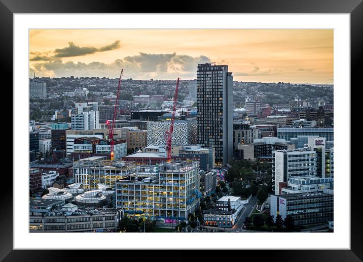 Sheffield St Pauls Tower Framed Mounted Print by Apollo Aerial Photography