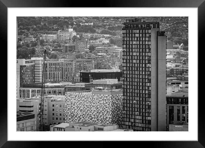 Sheffield Landmarks Framed Mounted Print by Apollo Aerial Photography