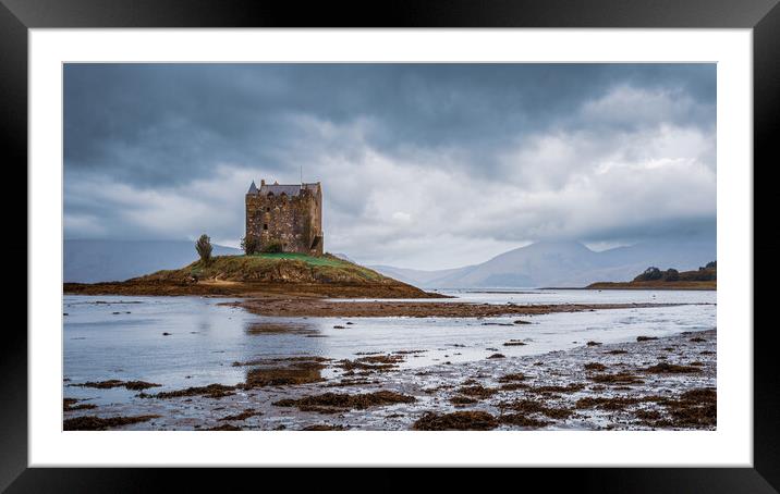 Castle Stalker in the Scottish Highlands Framed Mounted Print by John Frid