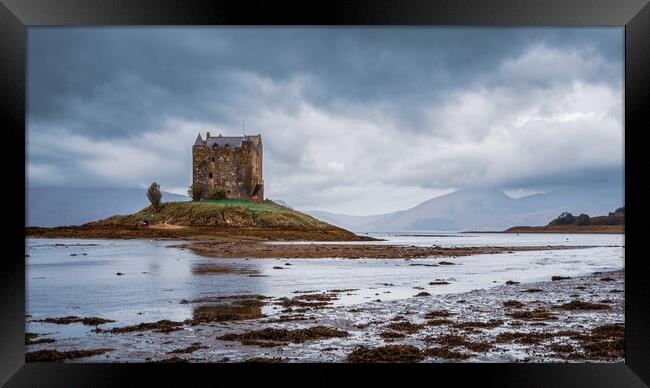 Castle Stalker in the Scottish Highlands Framed Print by John Frid