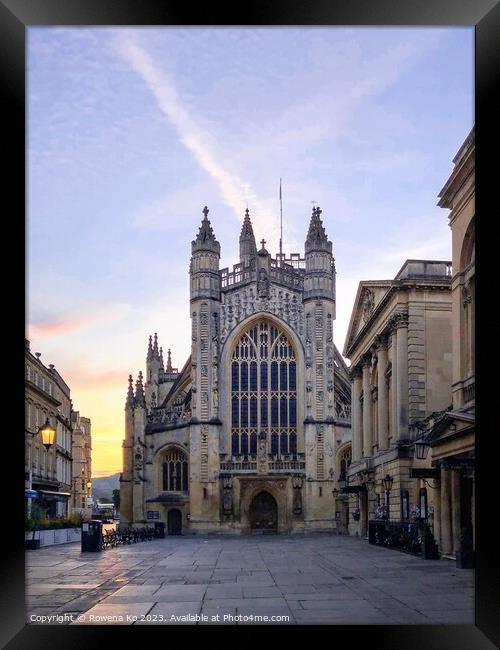 Morning view of Bath Abbey Framed Print by Rowena Ko