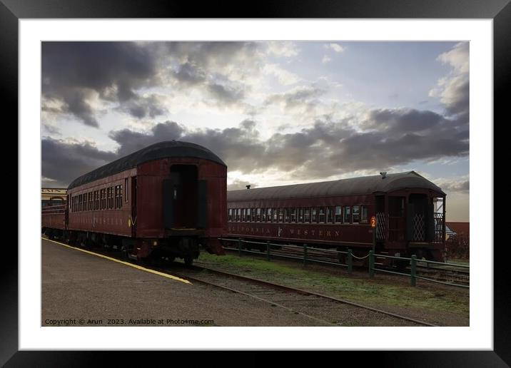 Train Museum in Mendocino in California Framed Mounted Print by Arun 
