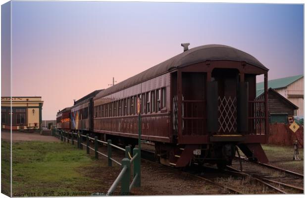 Train Museum in Mendocino in California Canvas Print by Arun 