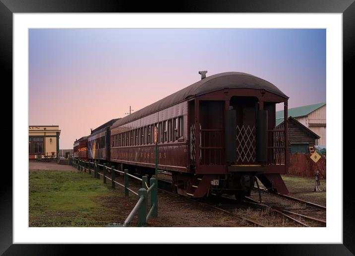 Train Museum in Mendocino in California Framed Mounted Print by Arun 