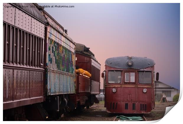 Train Museum in Mendocino in California Print by Arun 