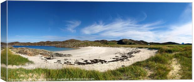 Achmelvich Beach Assynt West Highland Scotland   Canvas Print by OBT imaging