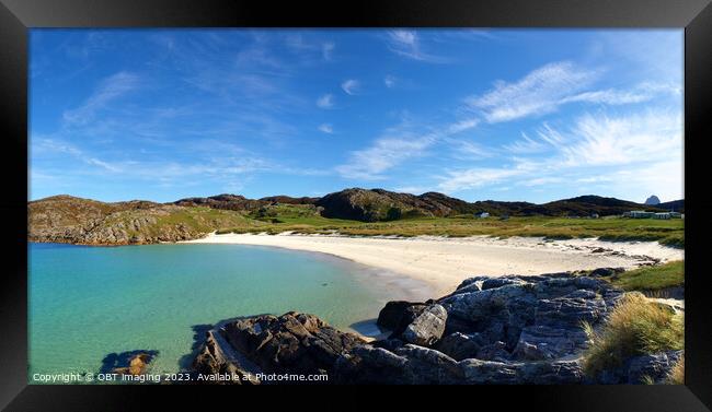 Achmelvich Beach Assynt West Highland Scotland   Framed Print by OBT imaging