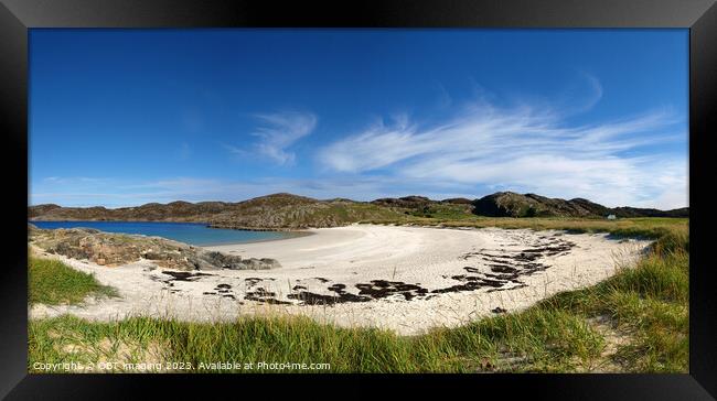 Achmelvich Beach Assynt West Highland Scotland   Framed Print by OBT imaging
