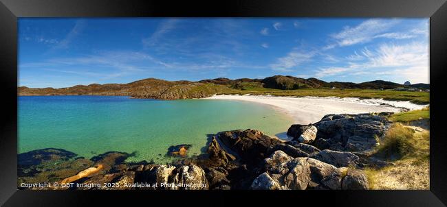 Achmelvich Beach Assynt Highland Scotland Panorama Framed Print by OBT imaging