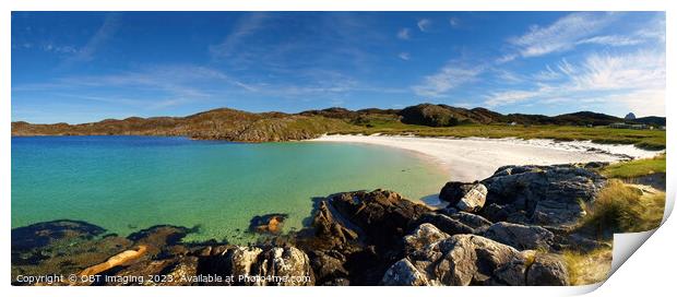 Achmelvich Beach Assynt Highland Scotland Panorama Print by OBT imaging