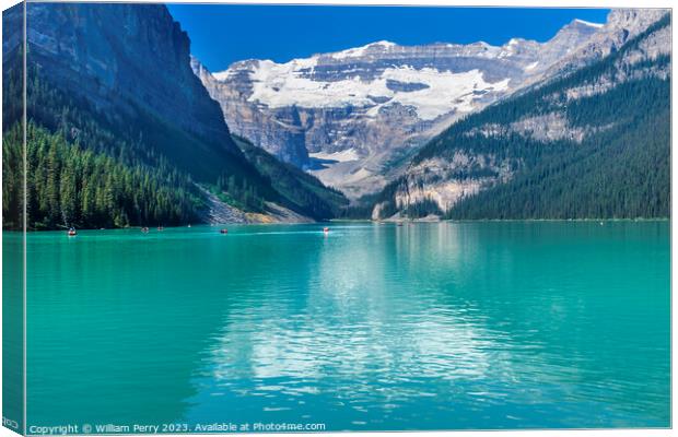 Lake Louise Banff National Park Alberta Canada Canvas Print by William Perry