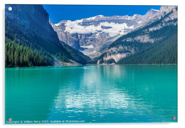 Lake Louise Banff National Park Alberta Canada Acrylic by William Perry
