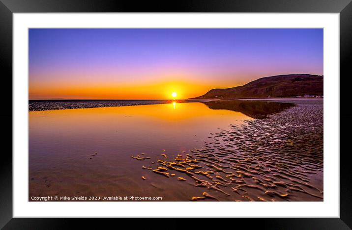 Sunset Pool Framed Mounted Print by Mike Shields