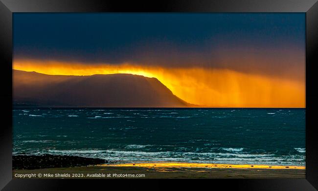 Sunset Rainstorm Framed Print by Mike Shields