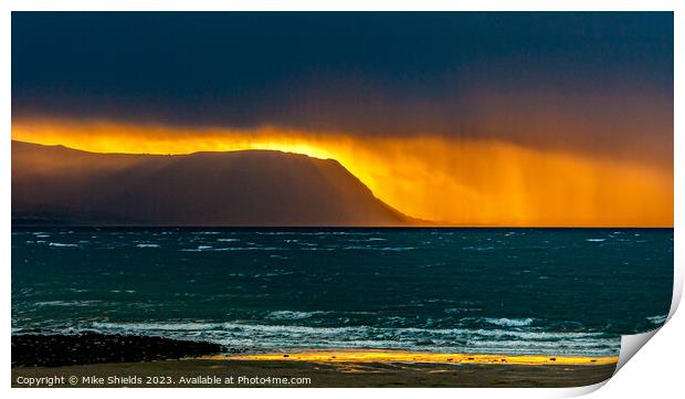 Sunset Rainstorm Print by Mike Shields